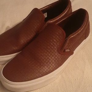 Rare premium leather slip-on Vans